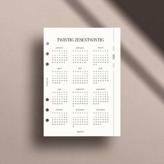 2026 Year at a Glance Dashboard (NL) 🇳🇱