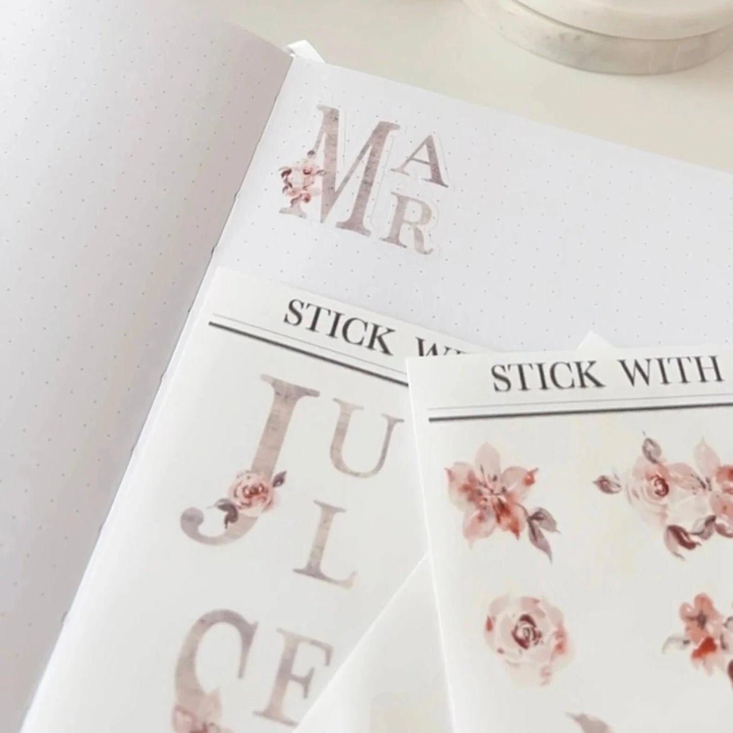 Stone Monthlies – functional sticker sheet