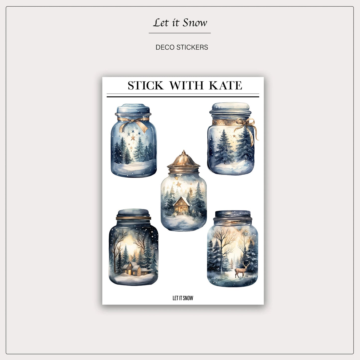 Let it Snow – Winter Scene Stickers